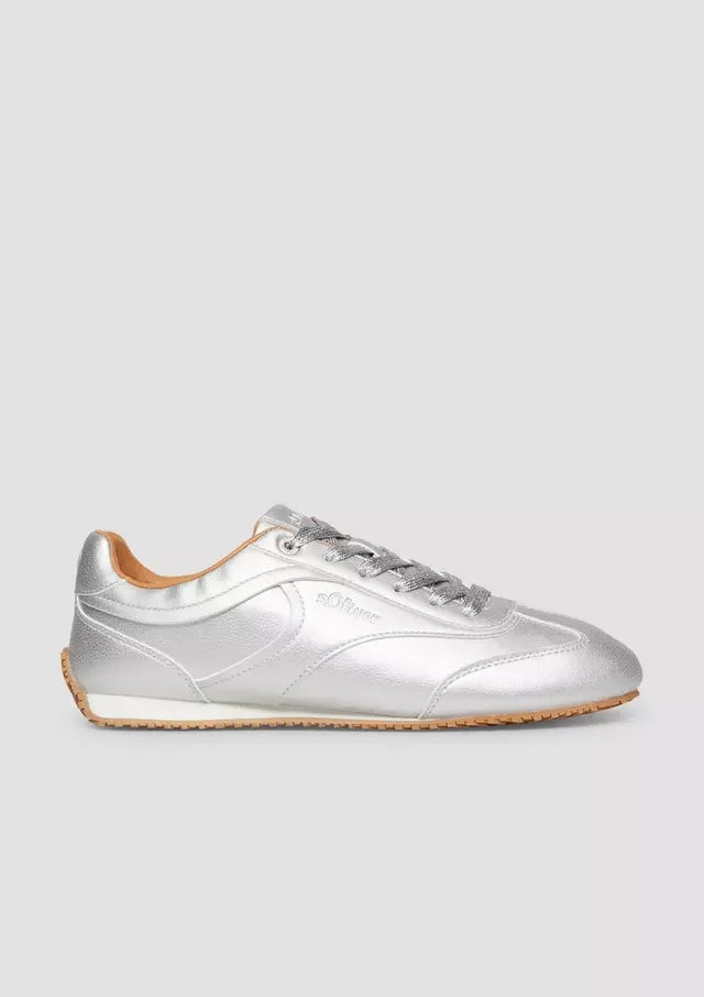 S.Oliver Sporty Lace Trainer Silver