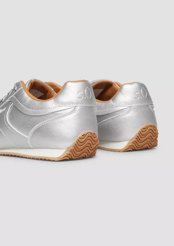 S.Oliver Sporty Lace Trainer Silver