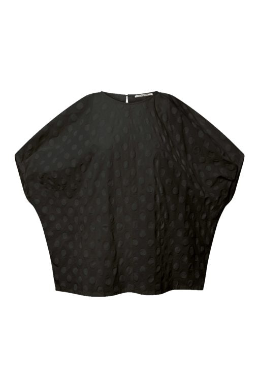 Elsewhere Loose Fit Cotton Top Black