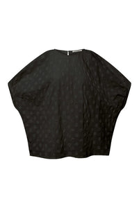 Elsewhere Loose Fit Cotton Top Black