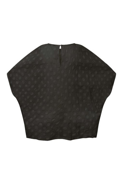 Elsewhere Loose Fit Cotton Top Black