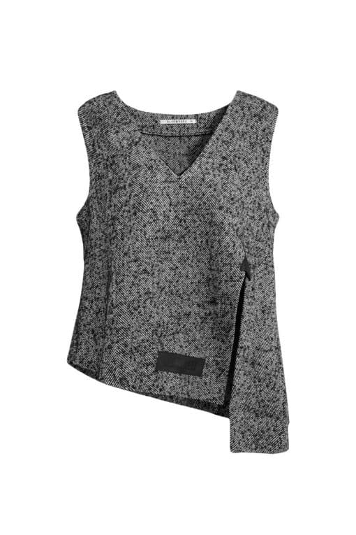 Elsewhere V-NECK SPENCER TOP-BLACK