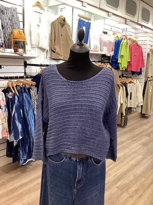 Lotus Eaters Lak 20 Knit Top Indigo