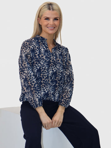 Kate & Pippa Bella band top Navy