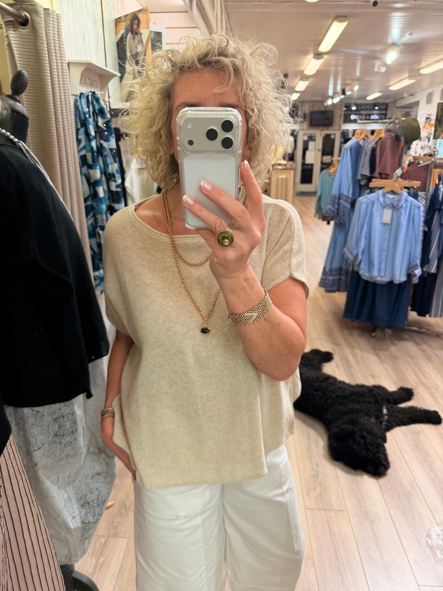 Lotus Eaters Lak 19 Knit Top Beige