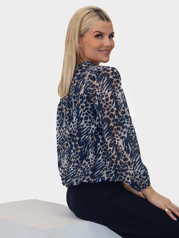 Kate & Pippa Bella band top Navy