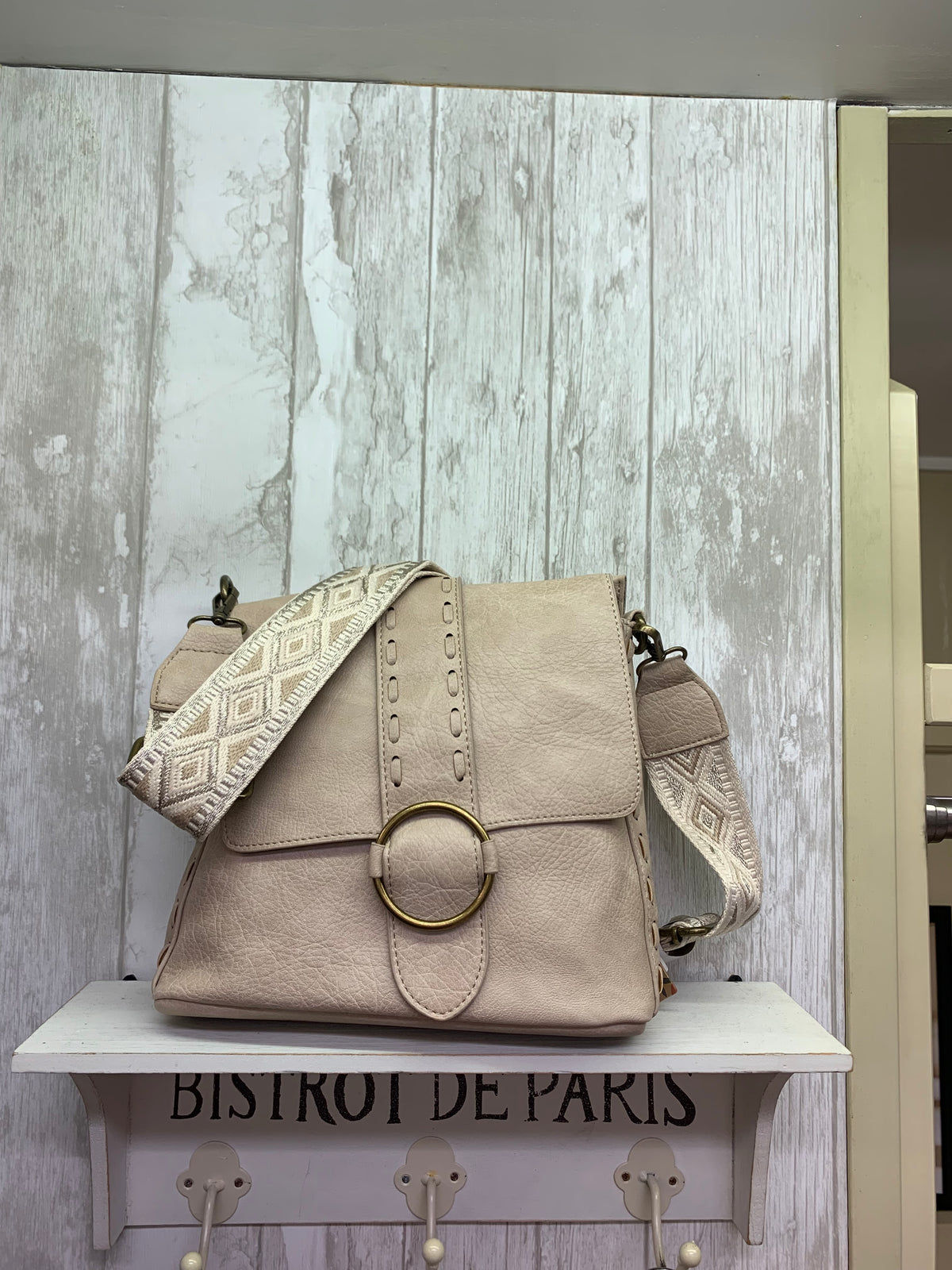 Vegan 2 strap Buckle Bag