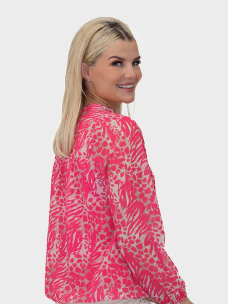 Kate & Pippa Bella band top Cerise
