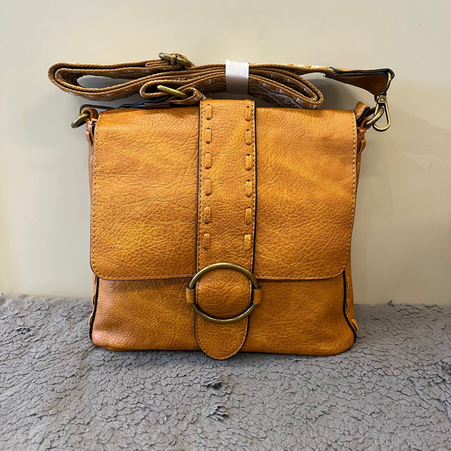 Vegan 2 strap Buckle Bag