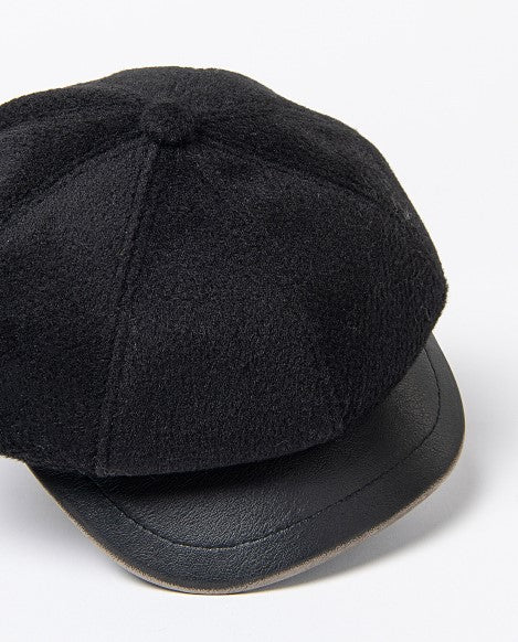 Surkana Newsboy Cap Black