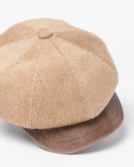 Surkana Newsboy Cap Ecru