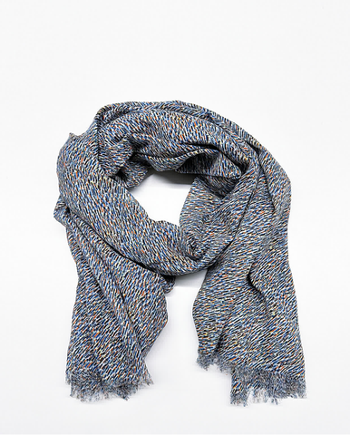 Surkana Print Scarf Blue