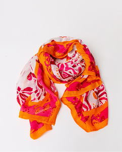 Surkana Print Scarf White