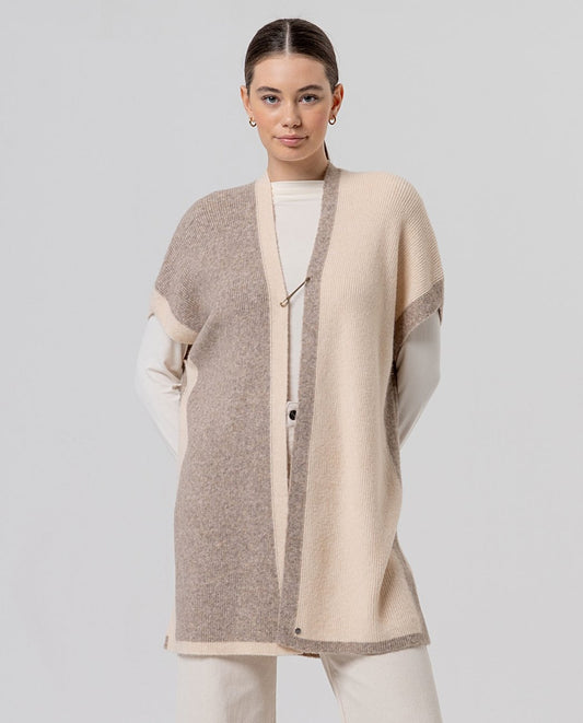 Surkana Knit Poncho Beige