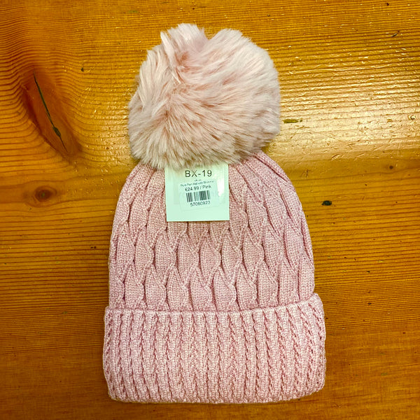 Pom Pom Hat with Shimmer