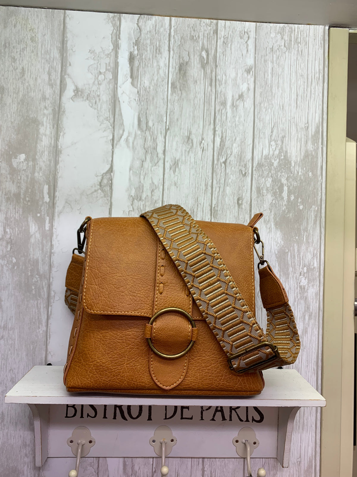 Vegan 2 strap Buckle Bag