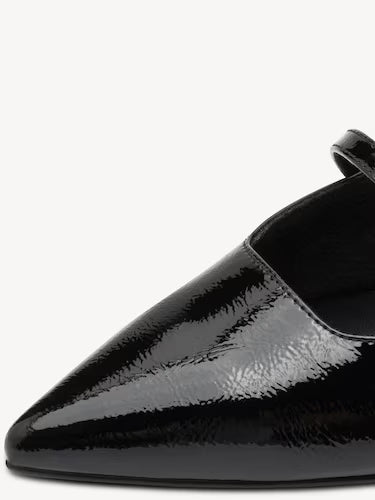 Marco Tozzi Slingback Heel Black Patent
