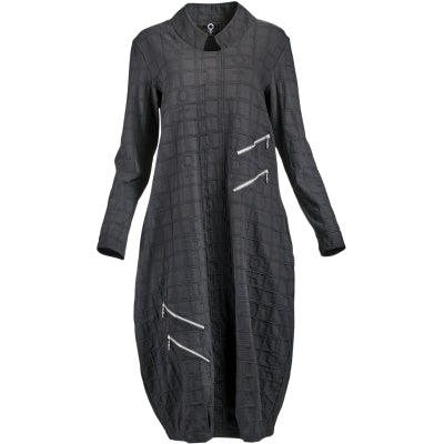 My Soul Lady Bubble Zip Dress Black