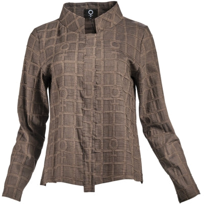 My Soul Bubble Top Blouse Brown