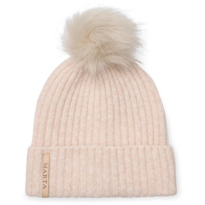 Marta Du Chateau Pompom Hat- Beige
