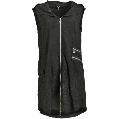 My Soul Crinkle Hood Waistcoat