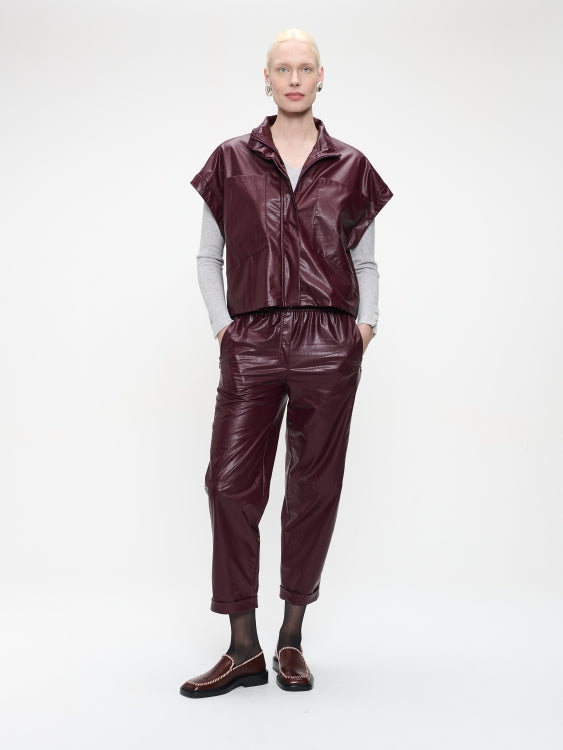 Jane Lushka Daphne eco leather pants Bordo