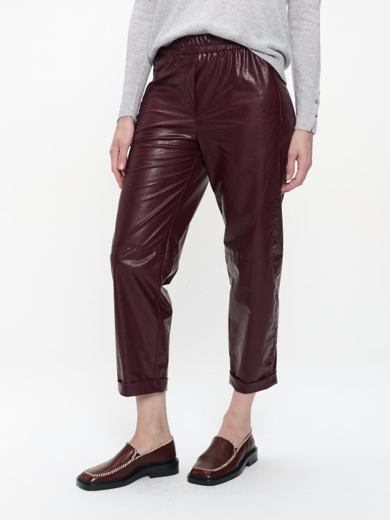 Jane Lushka Daphne eco leather pants Bordo