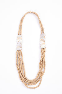 Naya String Necklace With Shell Trim