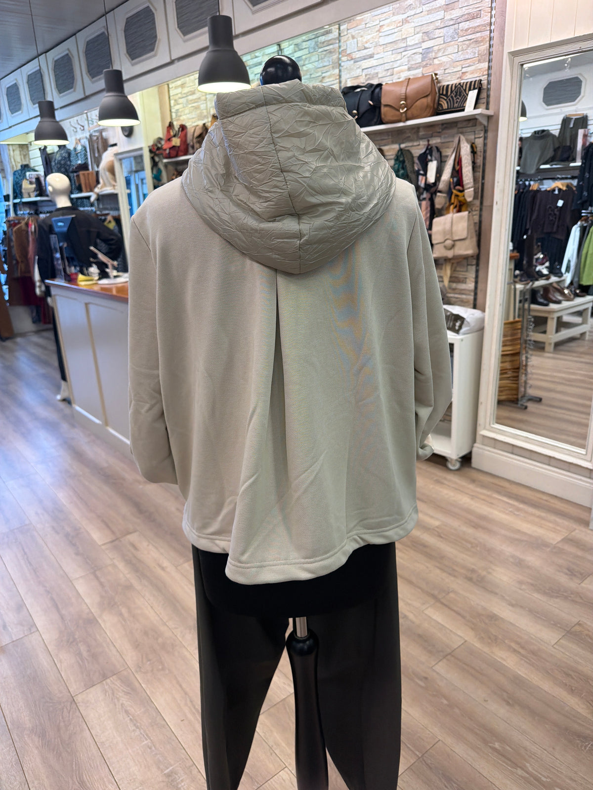Amber & Moon Jacket with Hood Pebble