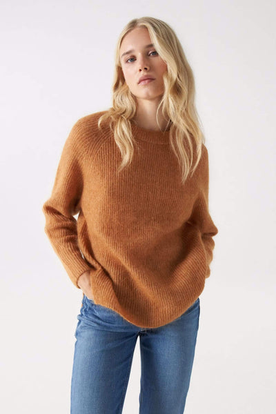 Salsa Mohair Wool Sweater- Brown