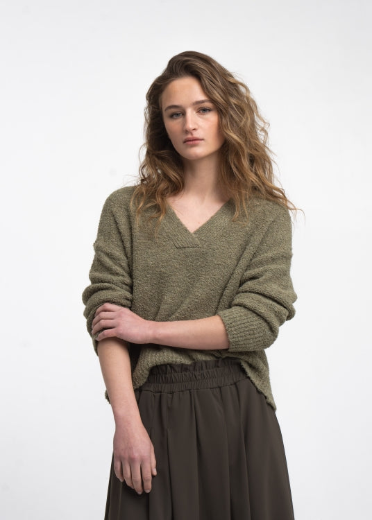 Jane Lushka V-neck melange pullover