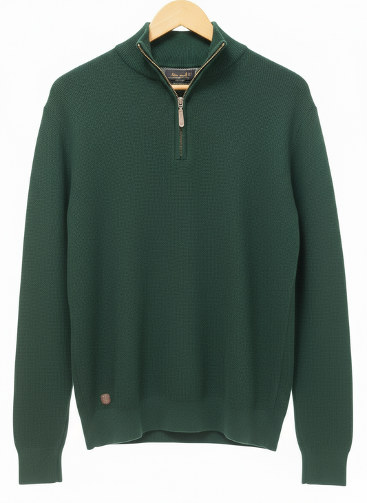 6th Sense Tommy 1/4 Zip Jumper Green