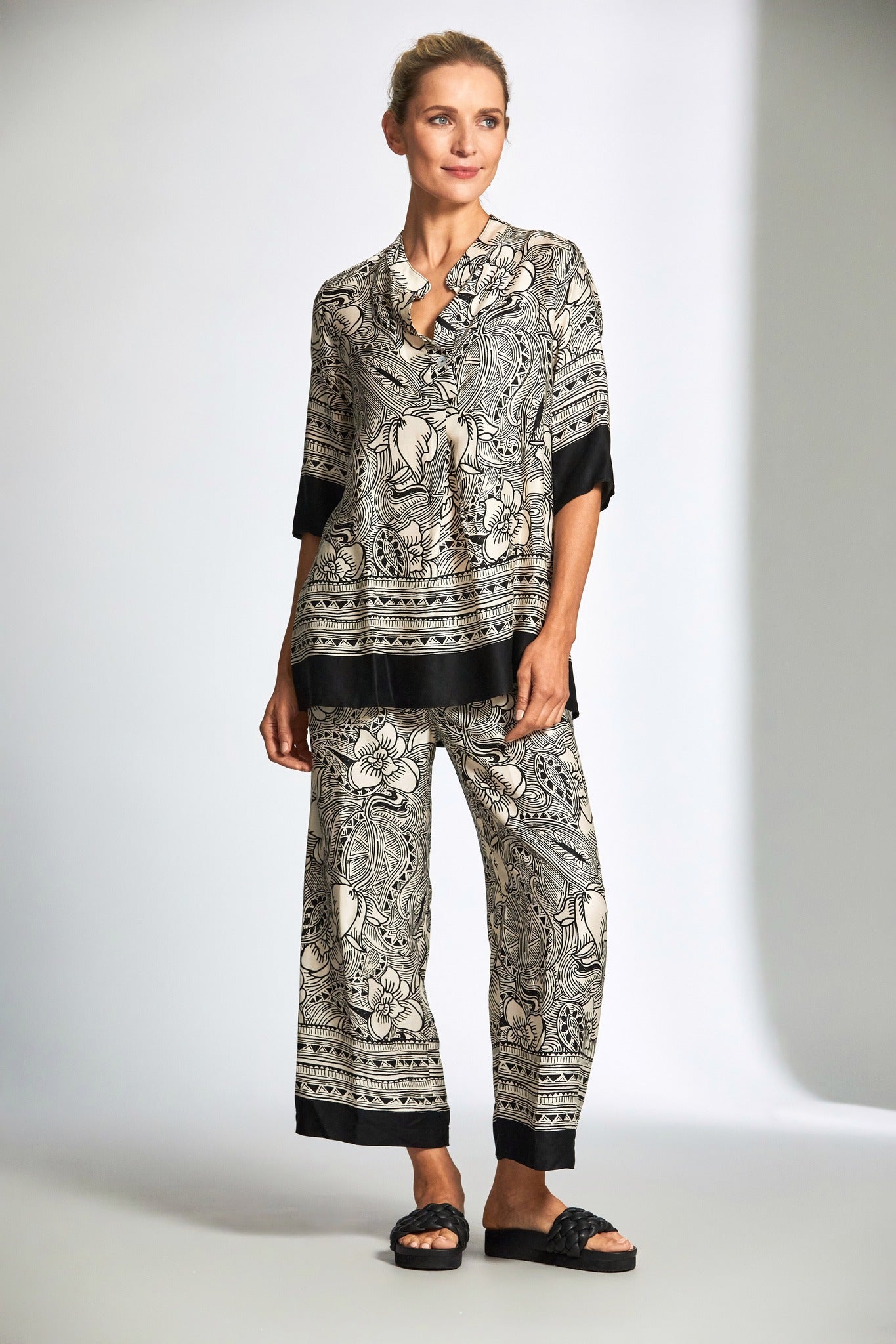 Peruzzi Woodblock Print Top