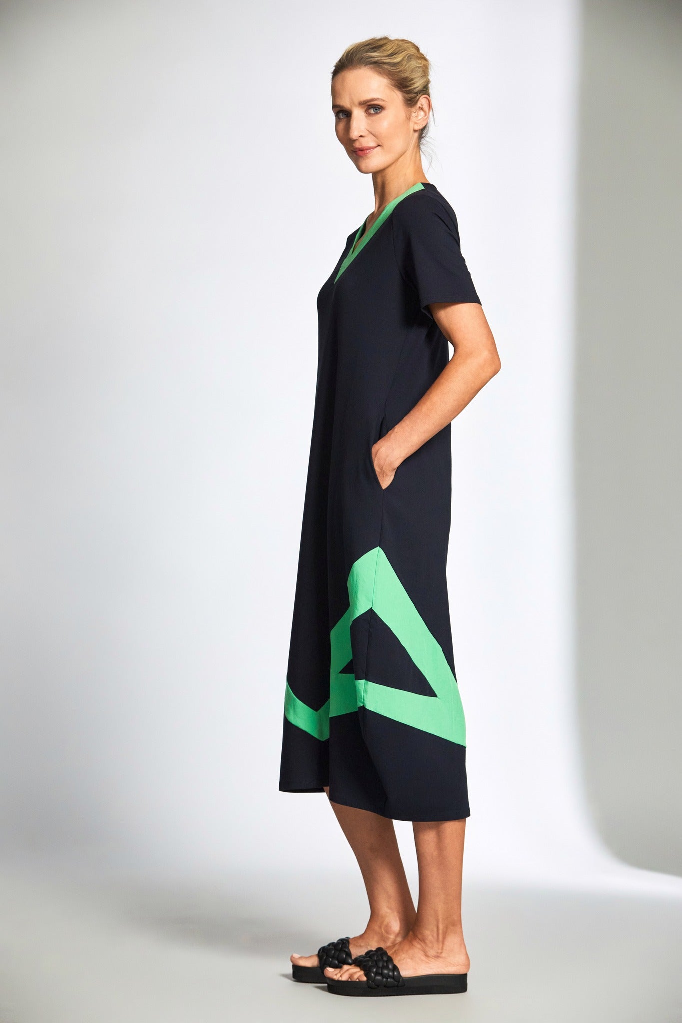 Peruzzi colour block Triangles Dress