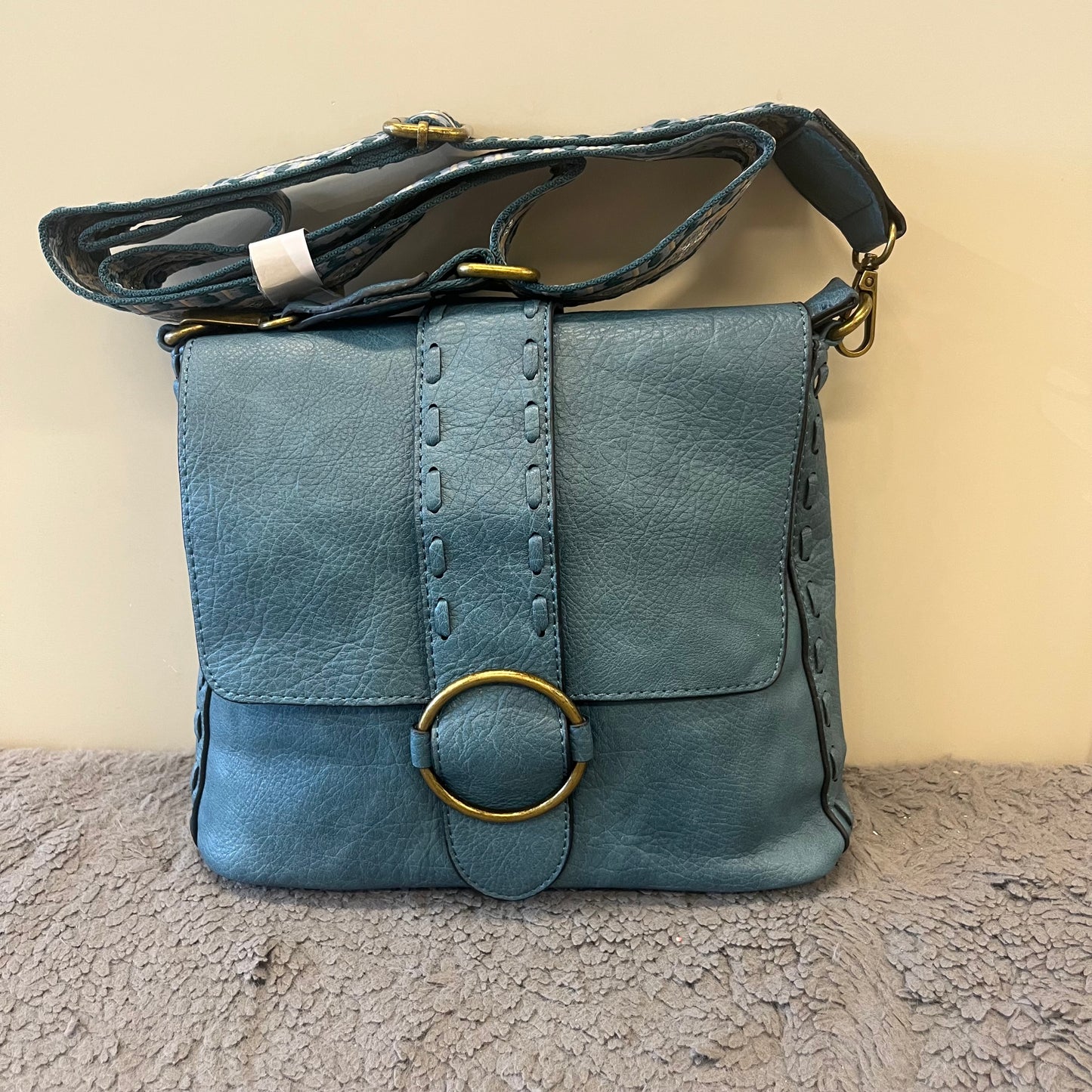 Vegan 2 strap Buckle Bag