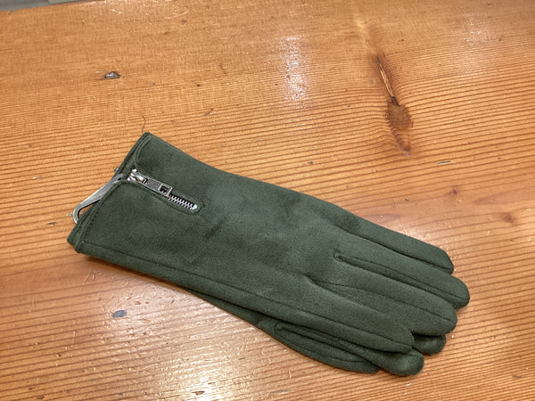 Gloves with zip