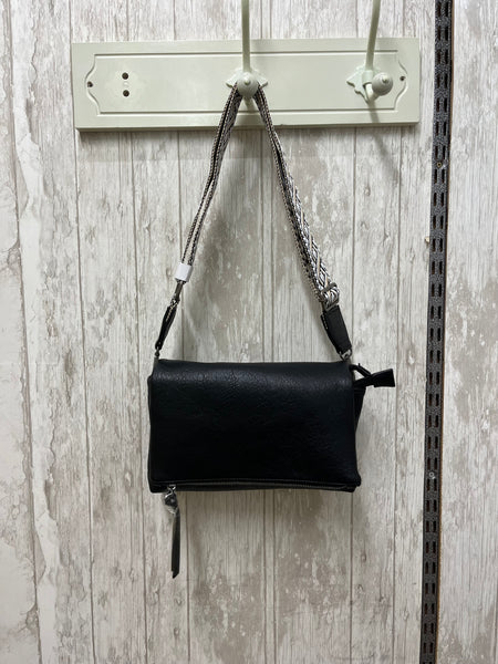 2 Strap Vegan Leather Flap Bag