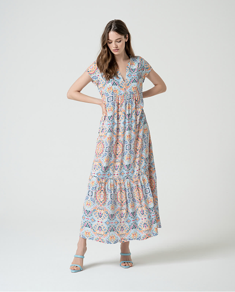 Surkana Multi Print Maxi Dress