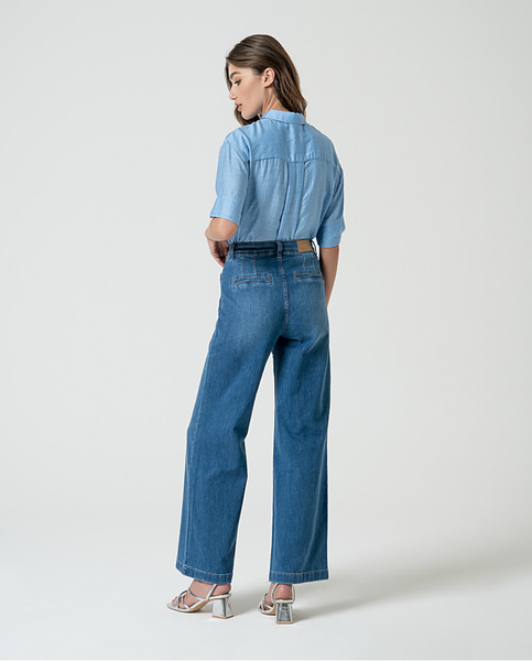 Surkana Wide Leg Denim Jeans