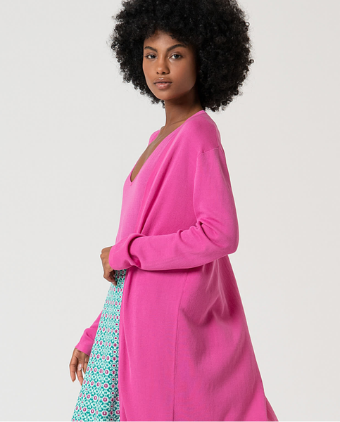 Surkana Long Cardigan Pink