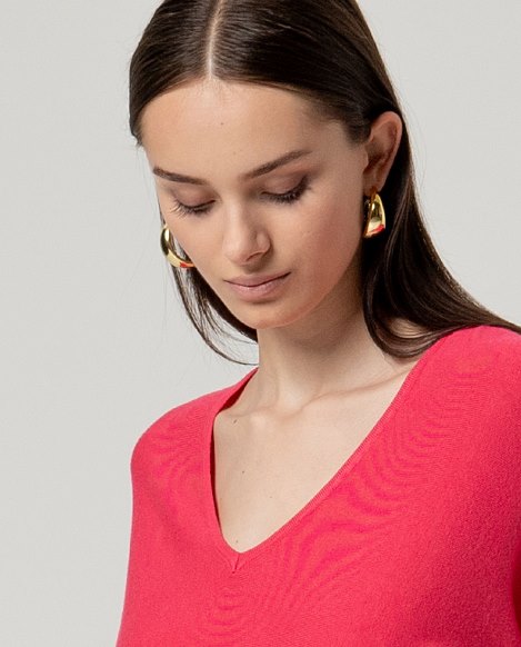 Surkana Batwing V-Neck Sweater Rose
