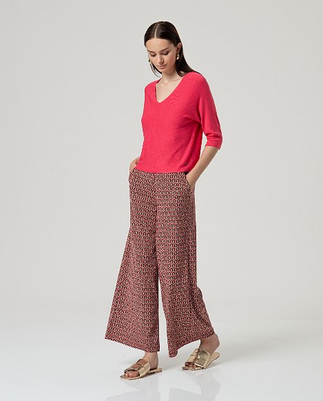 Surkana Batwing V-Neck Sweater Rose