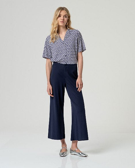 Surkana Cropped  Pants Navy Blue