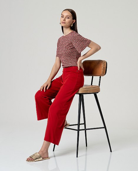 Surkana Boat Neck T-shirt Tile