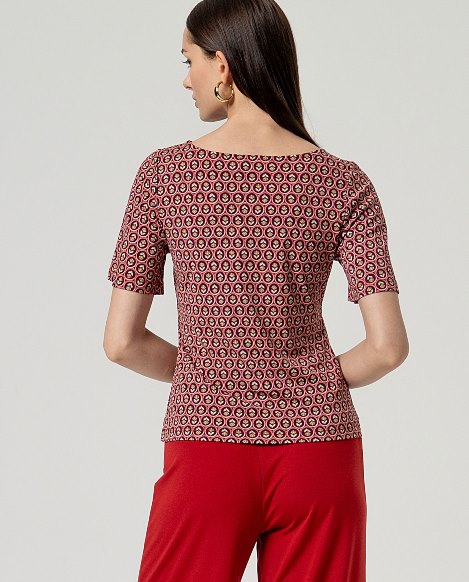 Surkana Boat Neck T-shirt Tile
