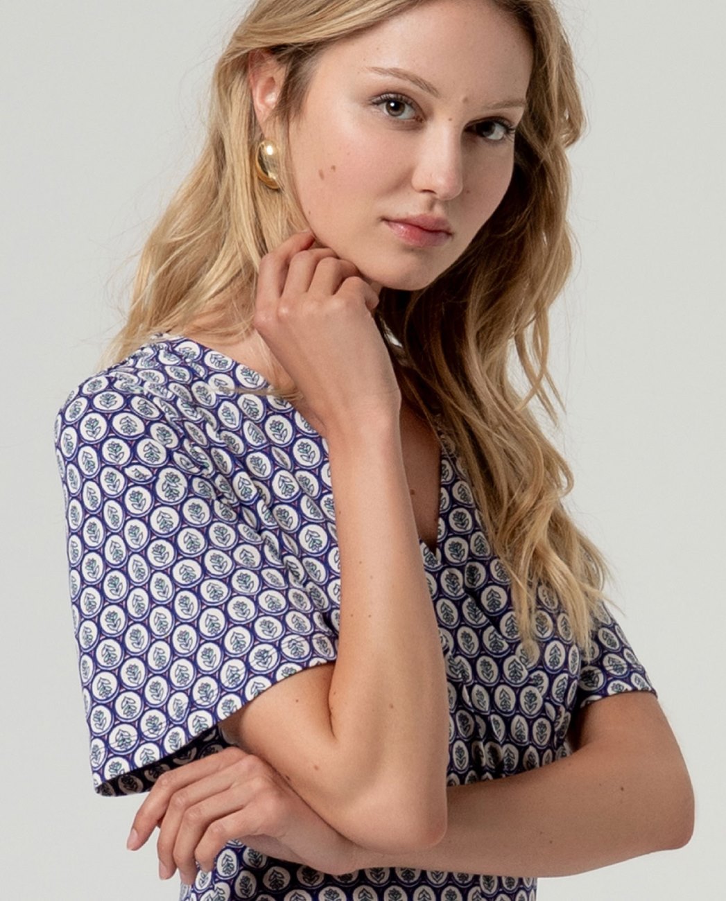 Surkana Cross Neck Jumpsuit Blue