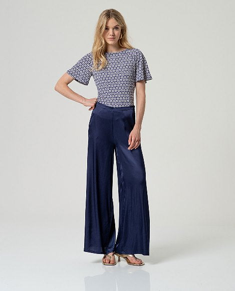 Surkana Wide Leg Trousers Night Blue