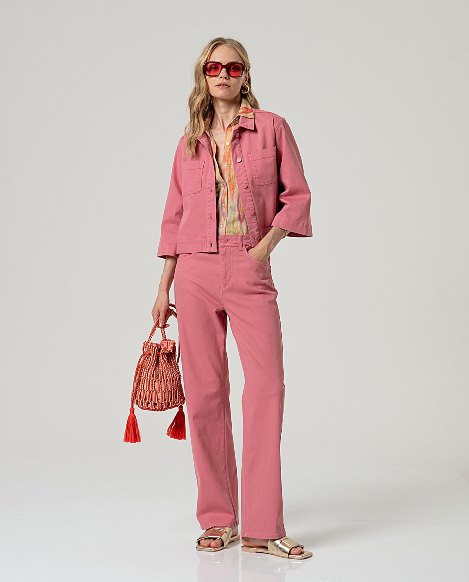 Surkana 3/4 Cropped Jacket Rose