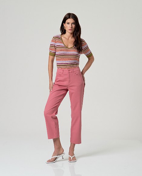 Surkana Straight Leg Pants Rose