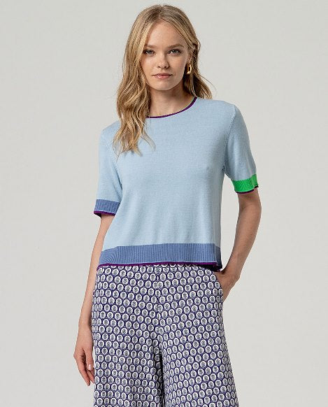 Surkana Round Neck Short Sleeve Sweater